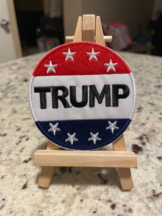 Trump embroidered iron on patch