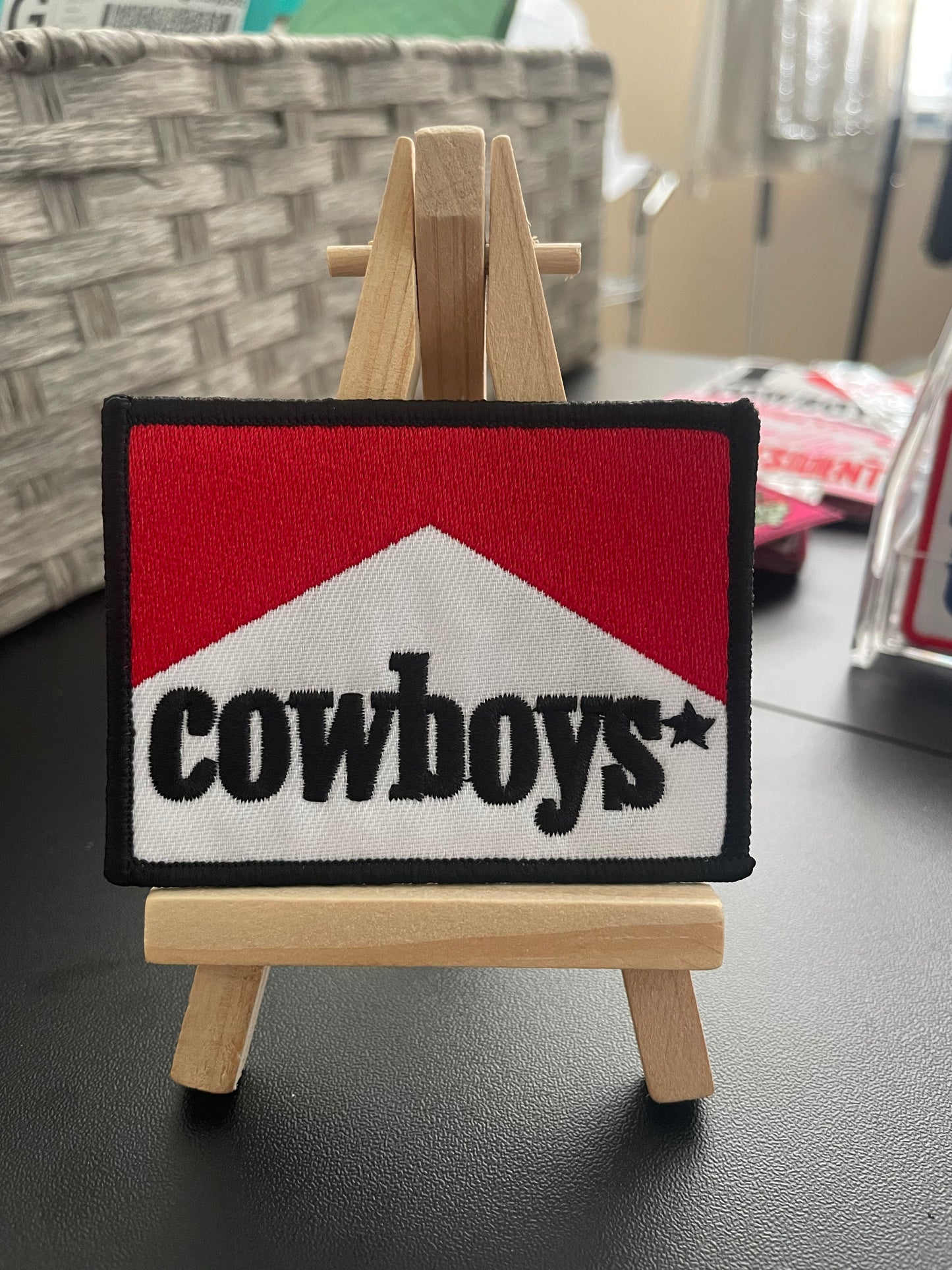 Cowboys* embroidered iron on patch