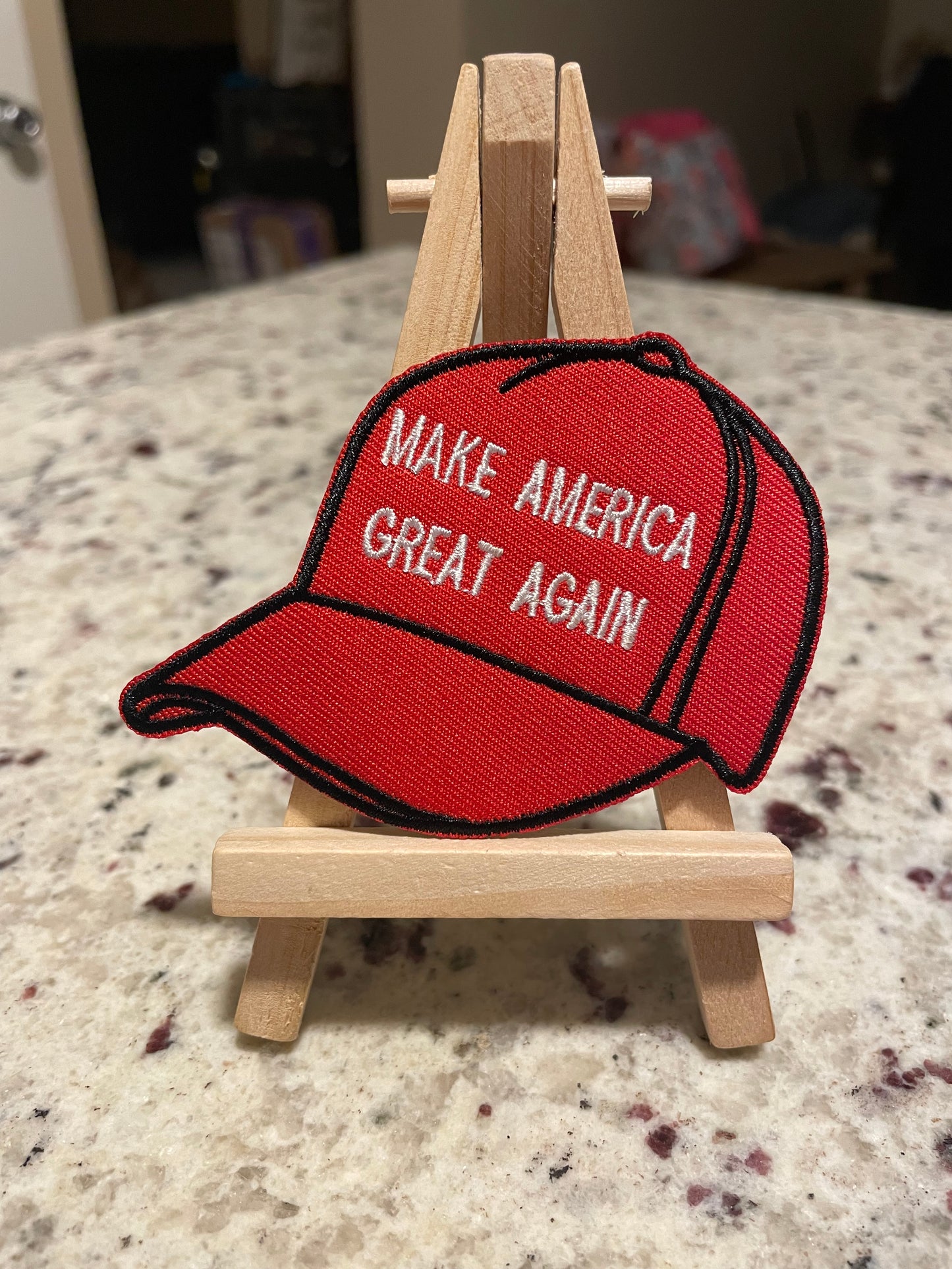 MAGA hat embroidered iron on patch