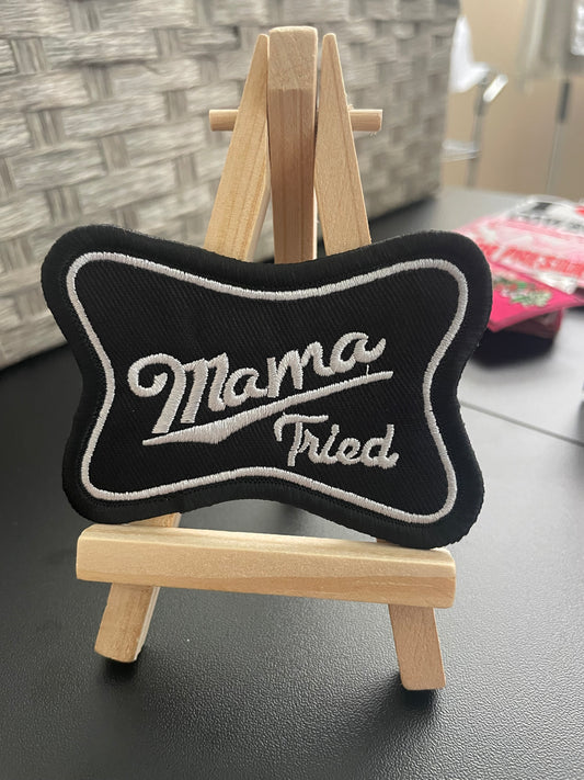 Mama tried embroidered iron on patch