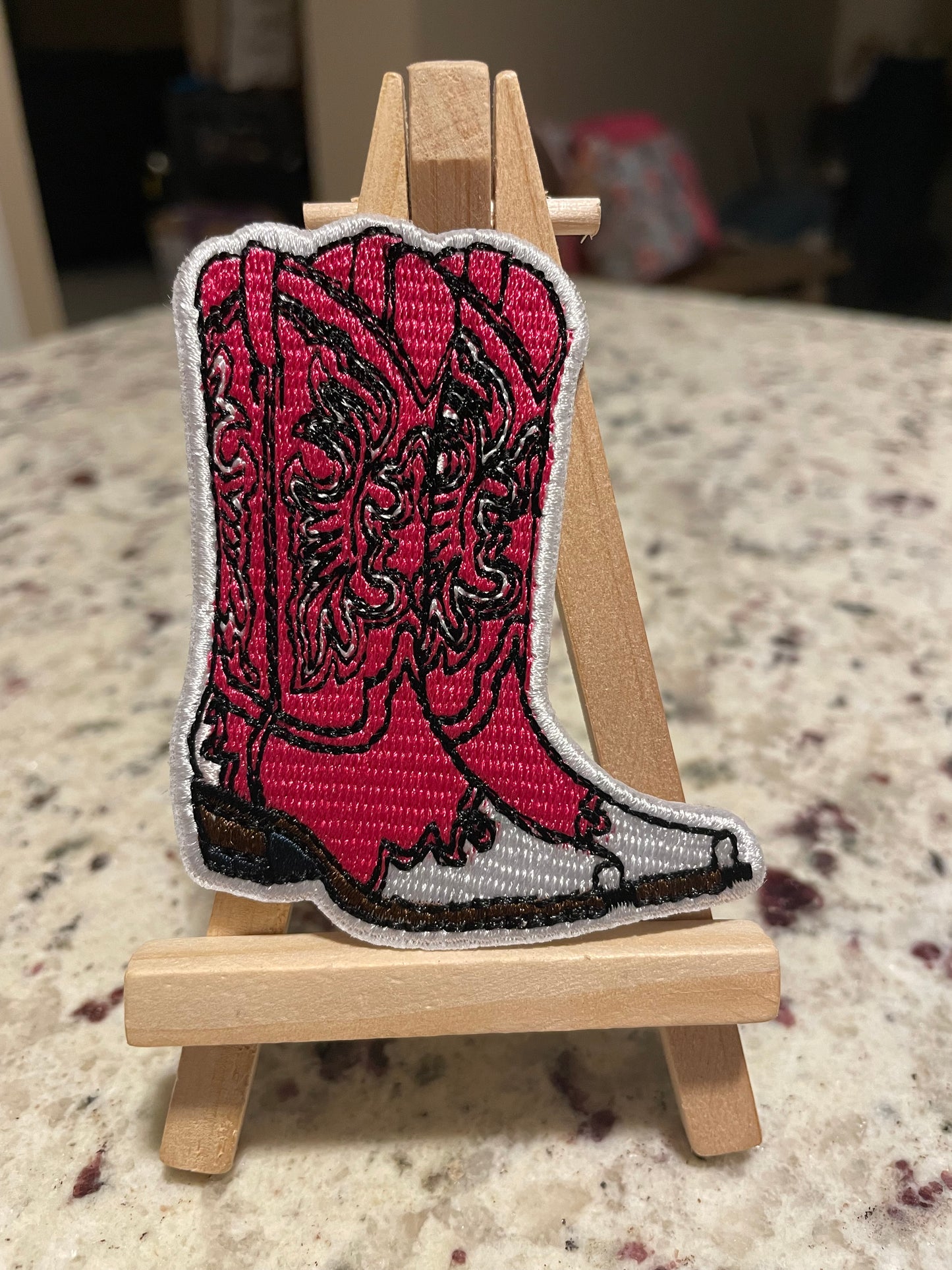 Iron on embroidered boots