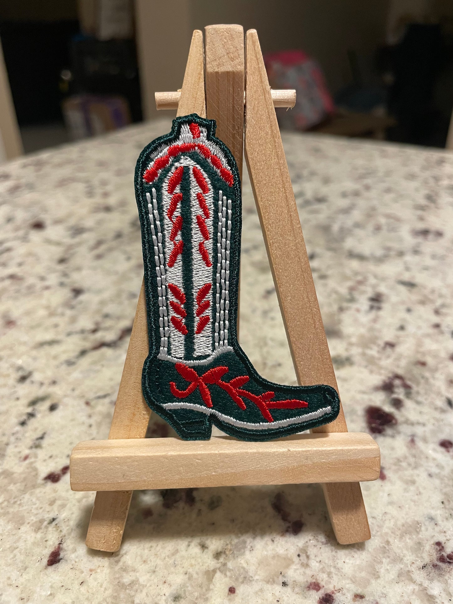 Iron on embroidered boots