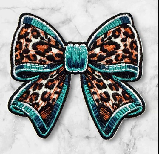 Animal print bow