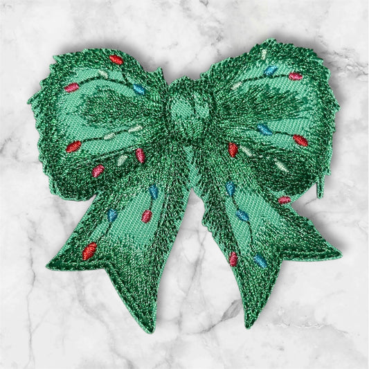 Green Christmas bow