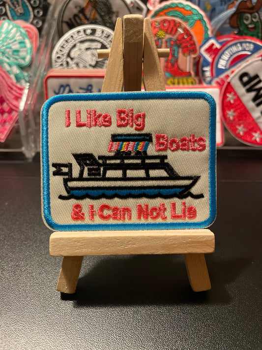 Big boats embroidered iron on patch