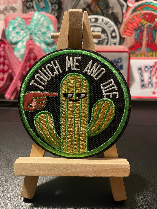 Embroidered iron on cactus