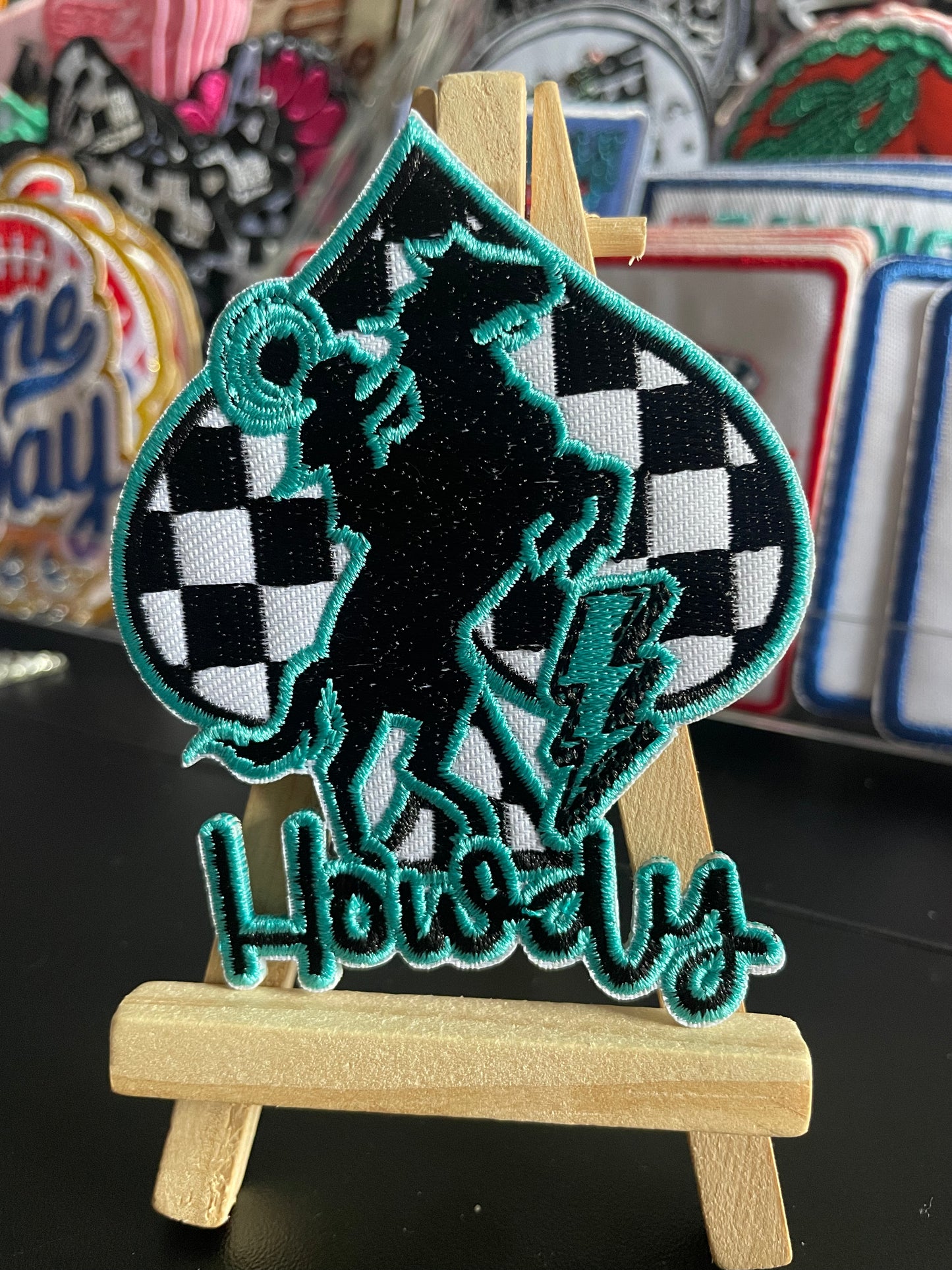 Spade howdy embroidered iron on patch