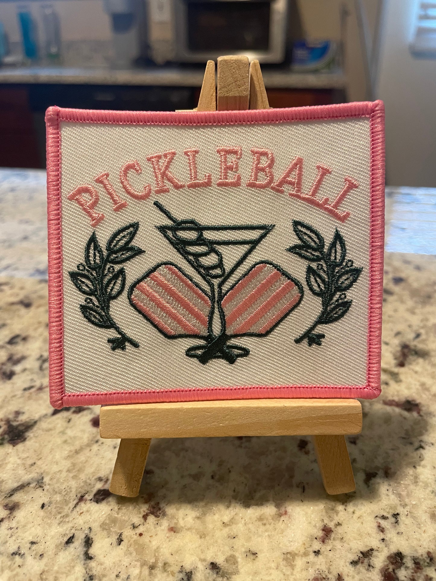 Pickleball embroidered iron on patch