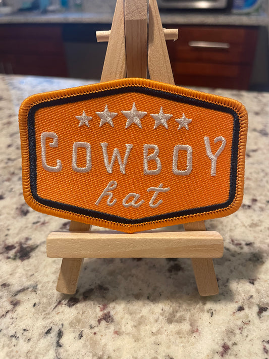 Cowboy hat embroidered iron on patch