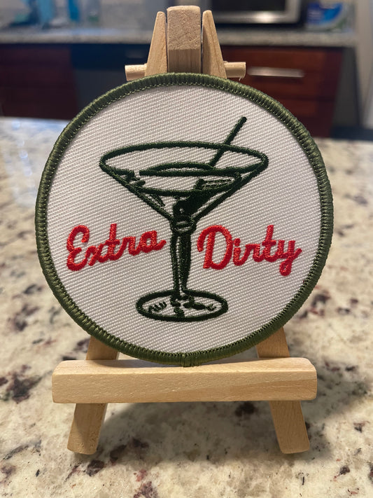 Extra dirty embroidered iron on patch