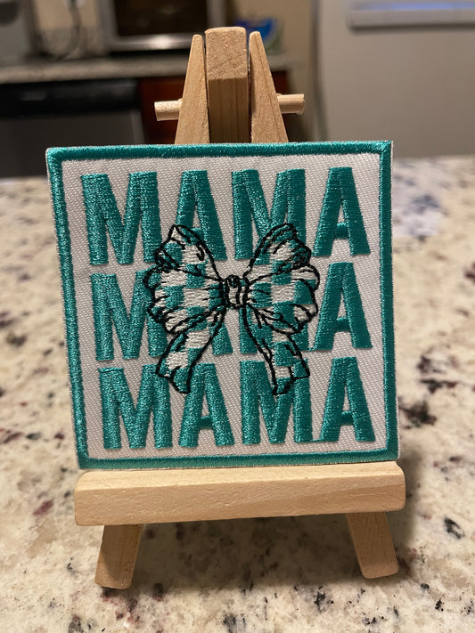 Mama with bow turquoise